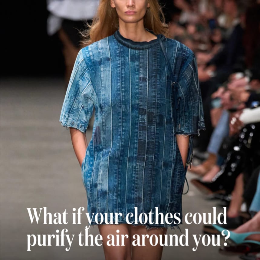 From Runway to Atmosphere: When clothes begin to clean the air