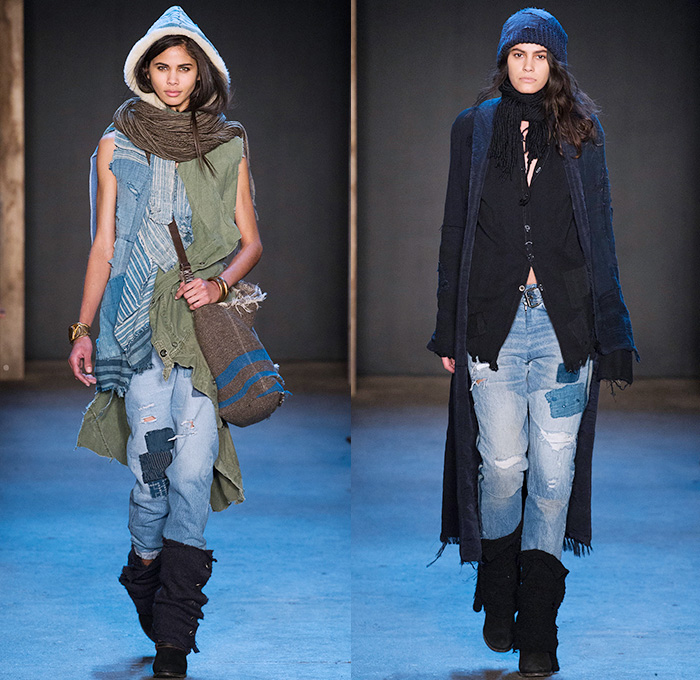 greg-lauren-new-york-fashion-week-runway-2015-2016-fall-autumn-winter-womens-denim-jeans-post-apocalyptic-nomad-military-patchwork-coat-cloak-01x